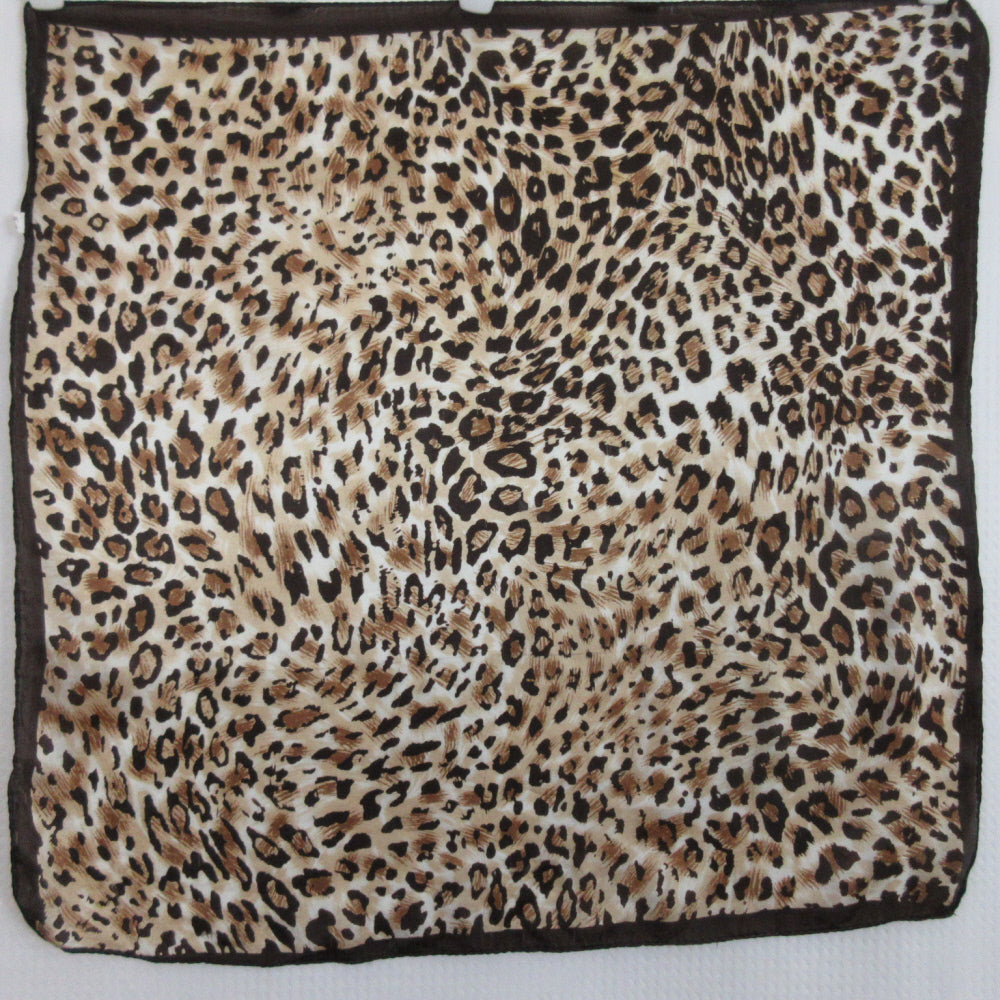 Animal Print Silk Scarf - 20" Square - 5419