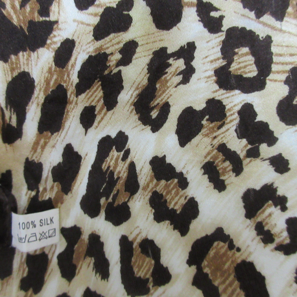 Animal Print Silk Scarf - 20" Square - 5419