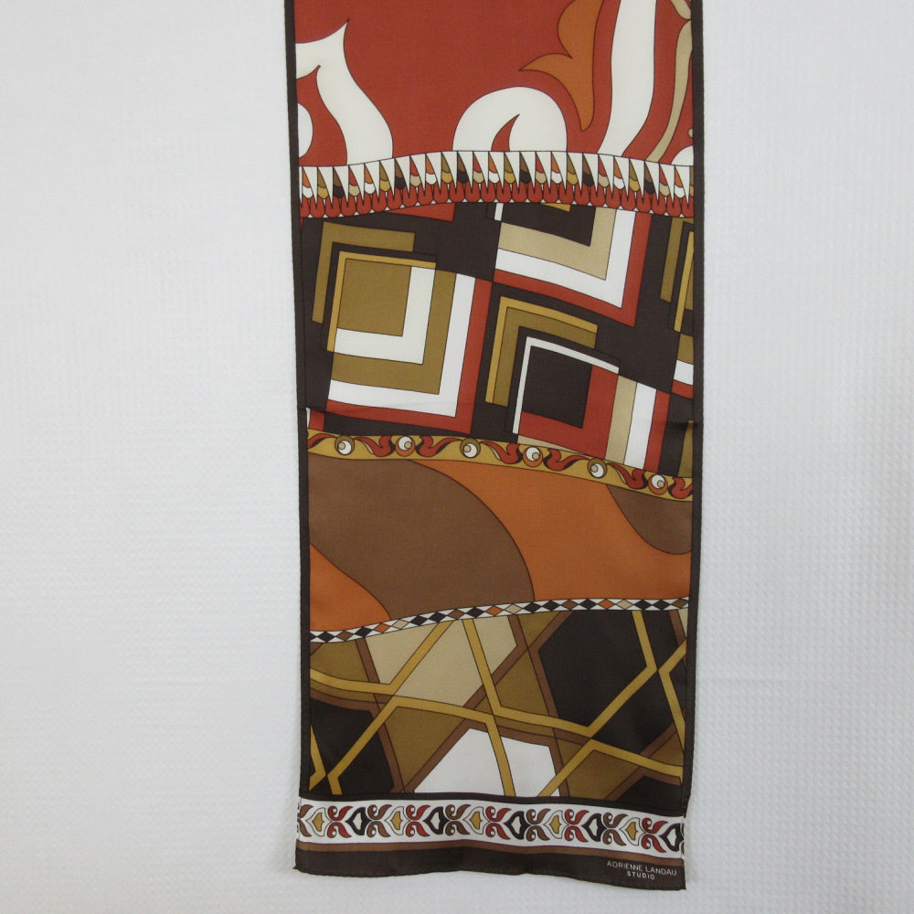 Adrienne Landau Geometric Silk Scarf - Long - 5306