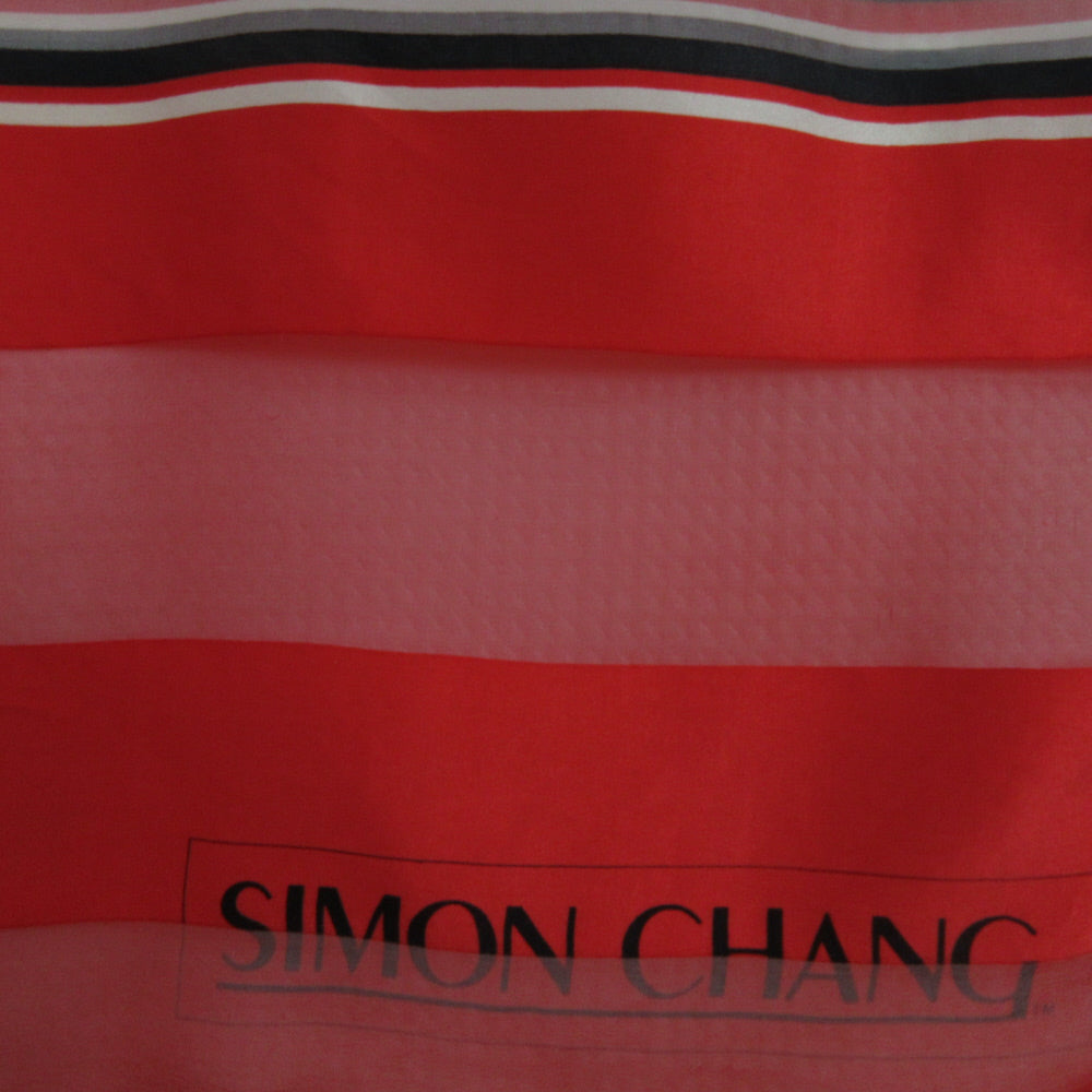 Simon Chang Geometric Silk Scarf - Square - 5427