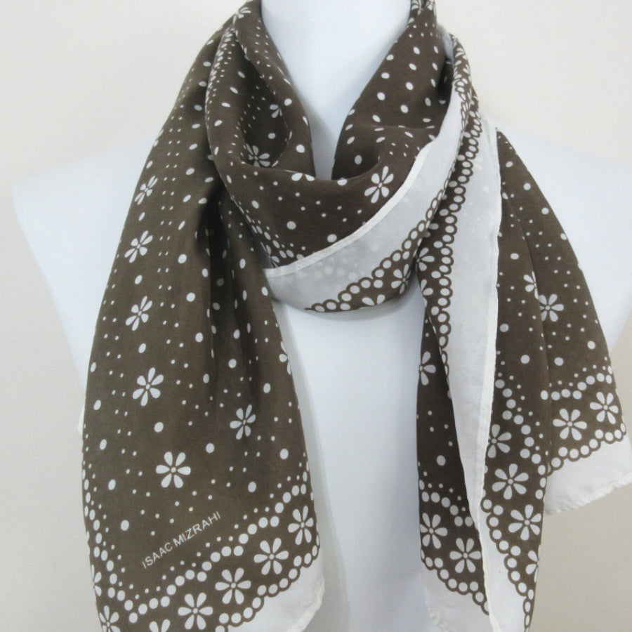 Isaac Mizrahi Floral Silk Scarf - Long - 5429