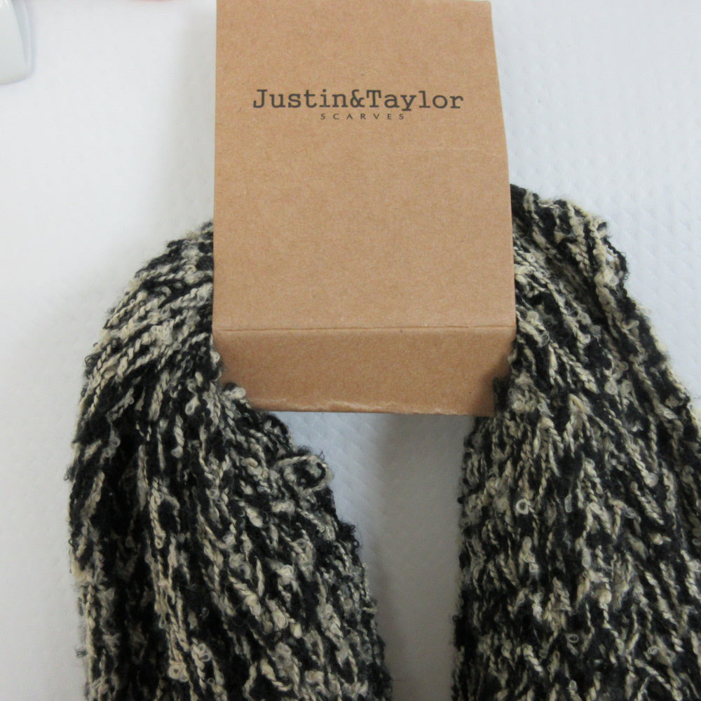 Justin & Taylor Faux Fur Pompom Knit Scarf Long - 5432