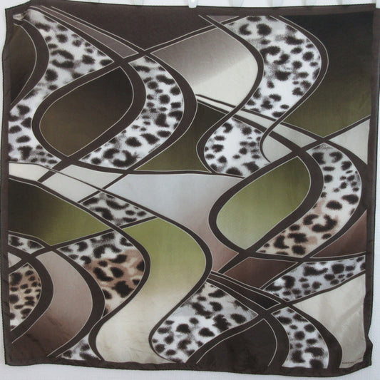 Adrienne Landau Designer Silk Scarf - Square - 5434