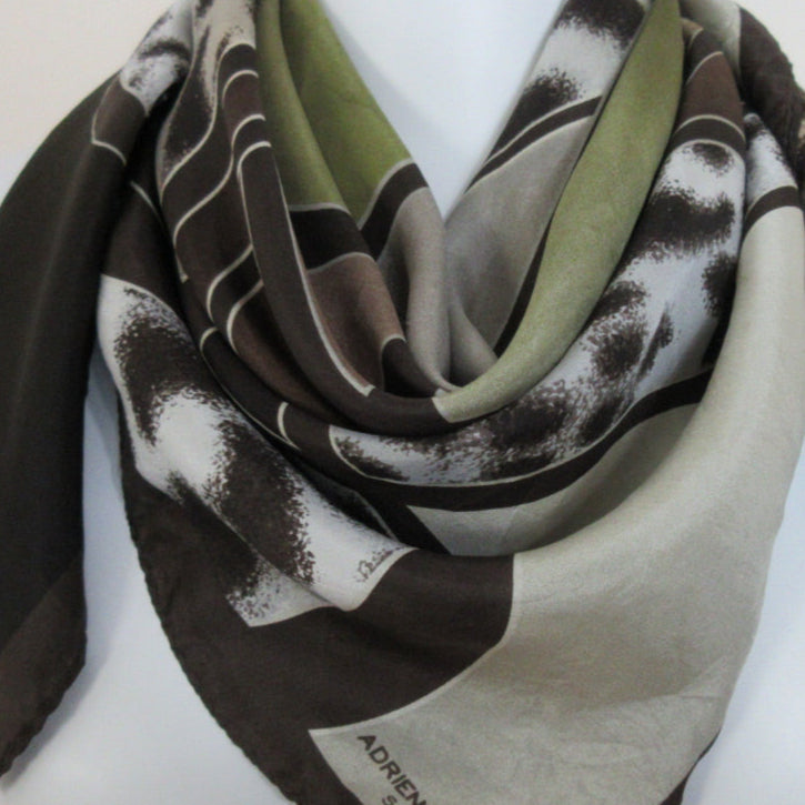 Adrienne Landau Designer Silk Scarf - Square - 5434