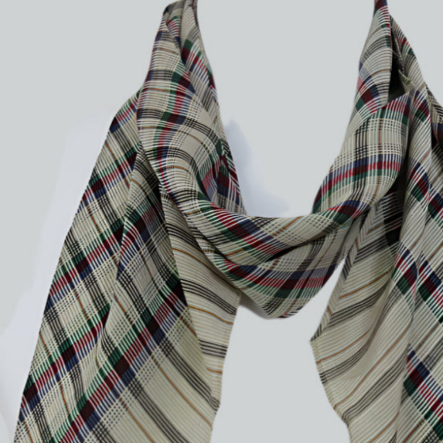 Echo Designer Silk Scarf - Long Bias - 5542