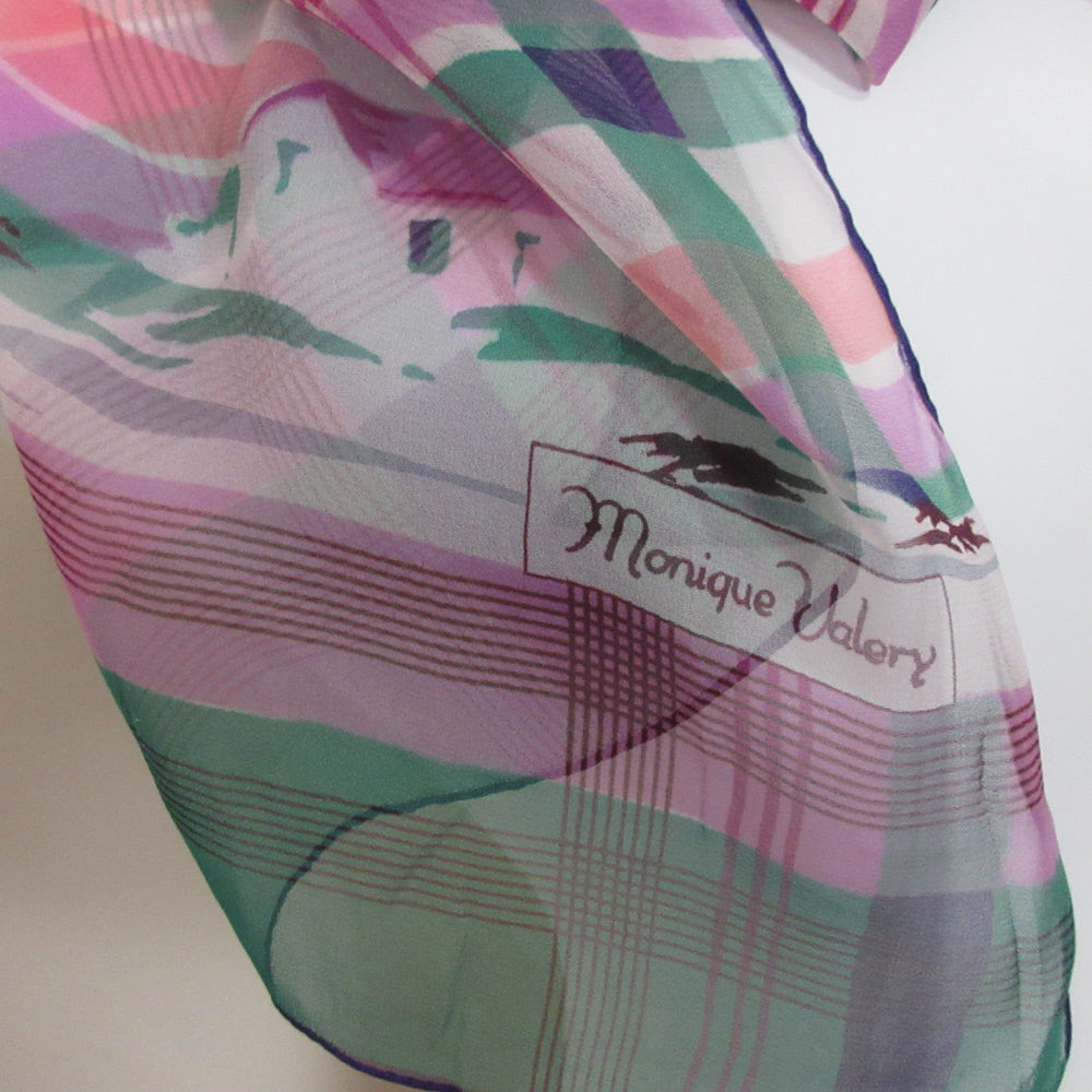 Monique Valery Art Geometric Silk Blend Scarf - Long - 5401