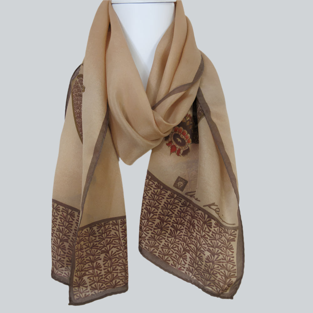 Anne Klein Floral Silk Scarf - Long - 5405