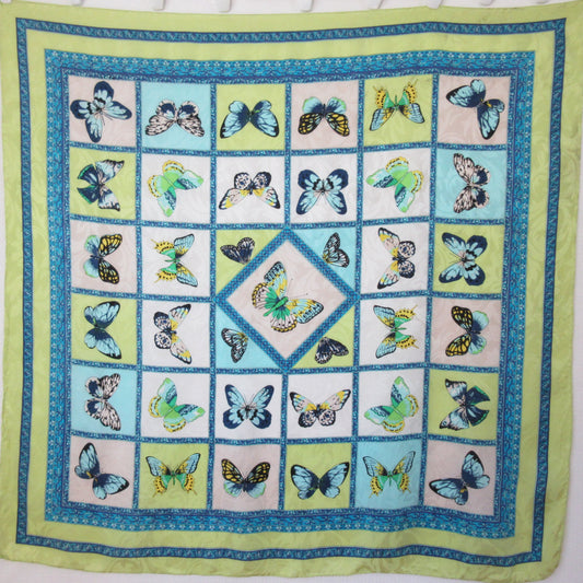 GORGEOUS Butterfly Silk Scarf - Square – 5551