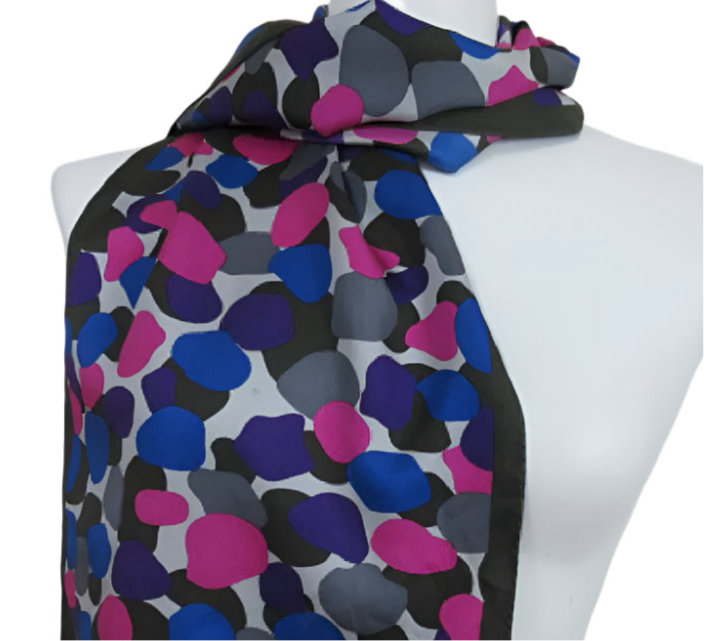 Echo Abstract Art Silk Scarf - Long - 2245