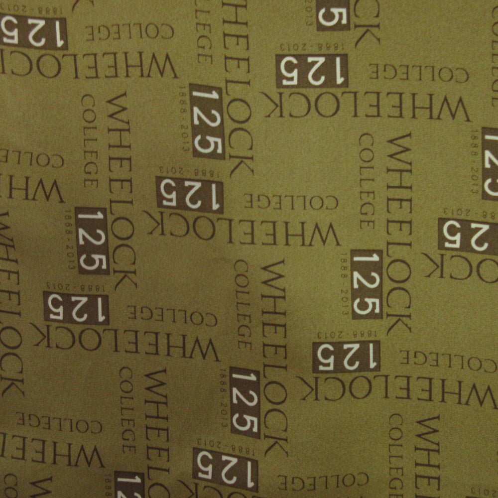 Wheelock College Clock Silk Scarf - Long - 5407