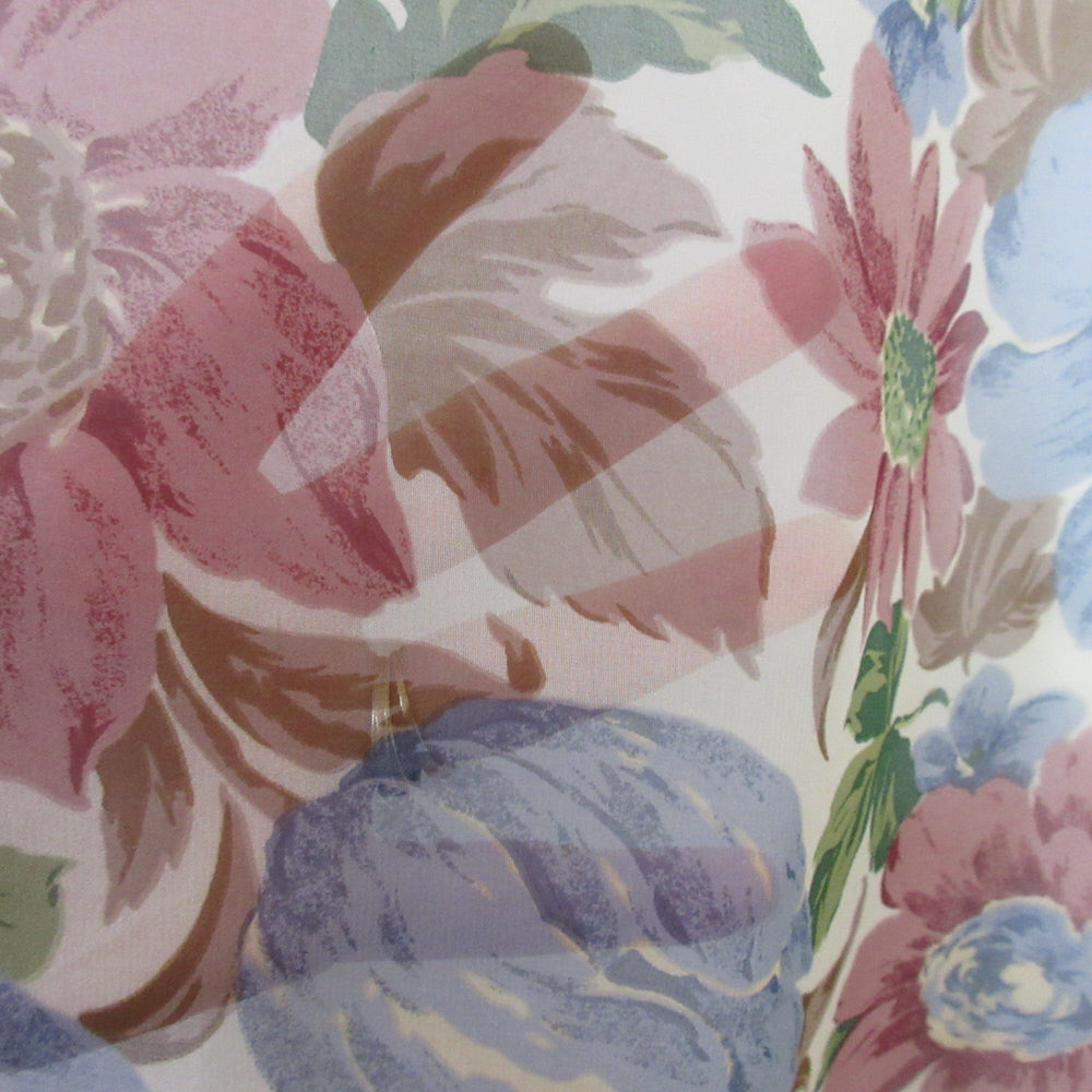 ECHO Designer Floral Chiffon Silk Scarf - Square - 1001