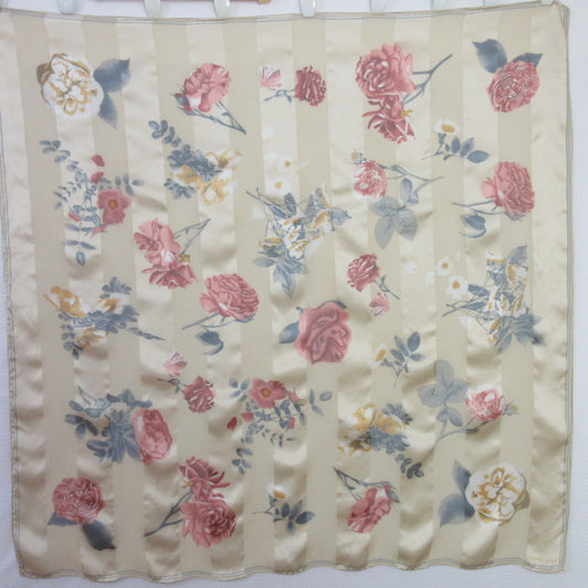 ELAINE GOLD Designer Floral Silk Scarf - Square - 1009