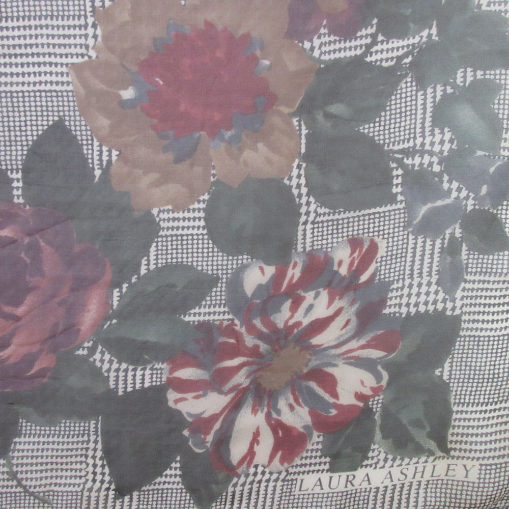 LAURA ASHLEY Designer Chiffon Silk Scarf - NWT - Square – 1020