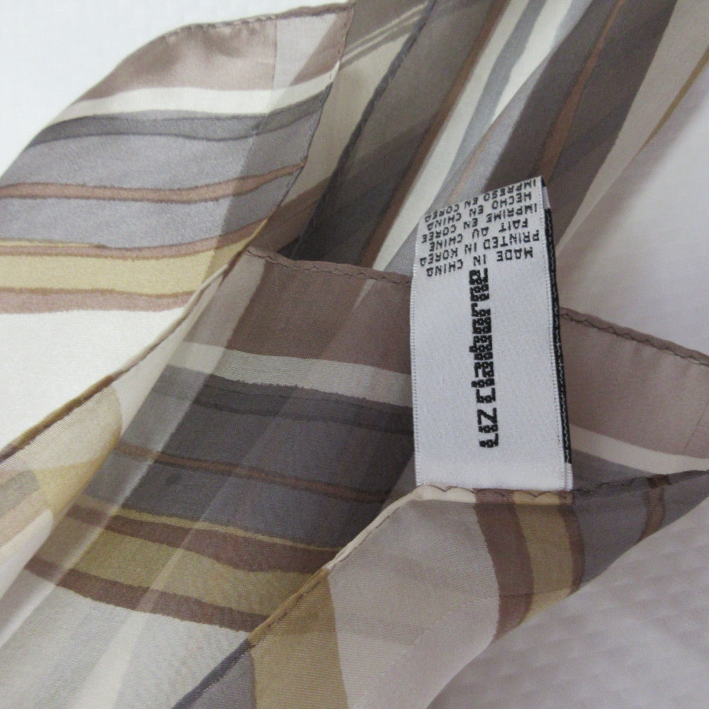 LIZ CLAIBORNE Designer Geometric Silk Scarf - Long - 1056