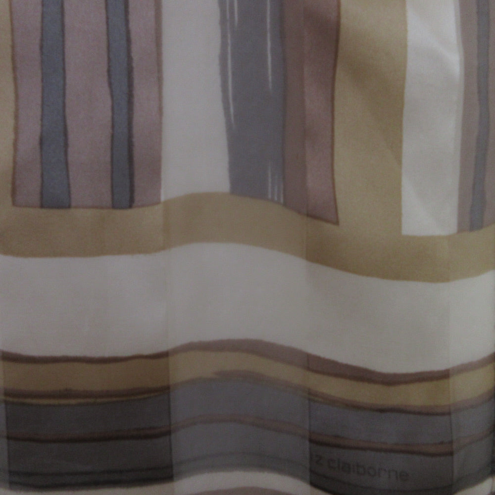 LIZ CLAIBORNE Designer Geometric Silk Scarf - Long - 1056