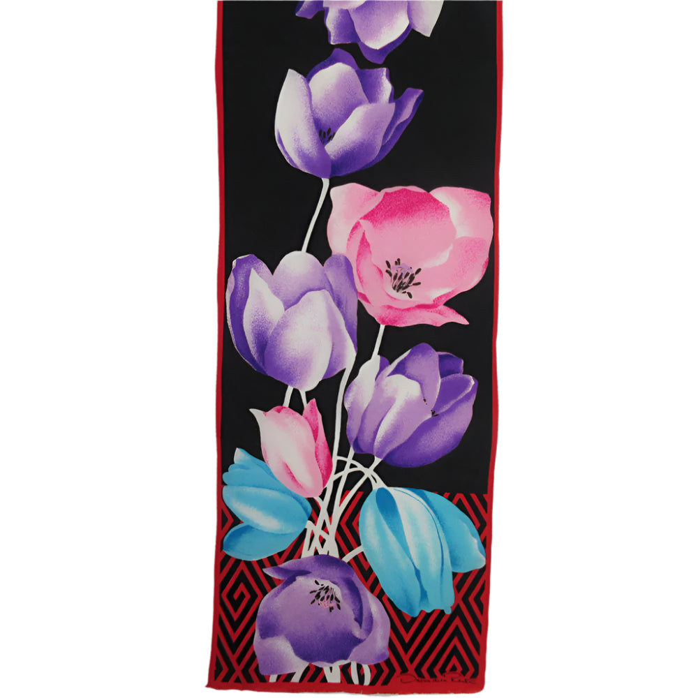 OSCAR DE LA RENTA Designer Silk Scarf - Long - 1060