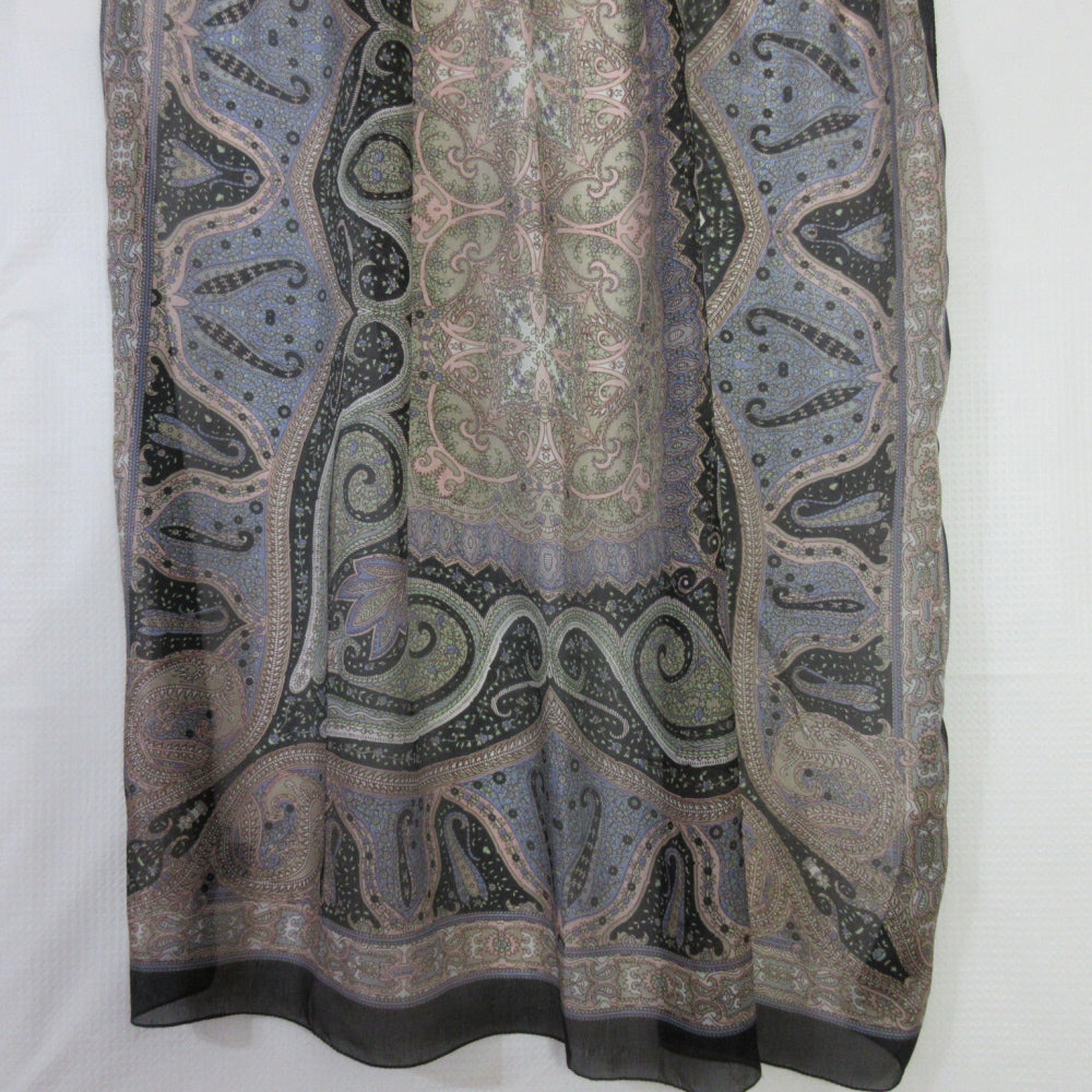 ANTIBES BLANC Designer Lightweight Silk Scarf - 39" x 68" Long - 1080