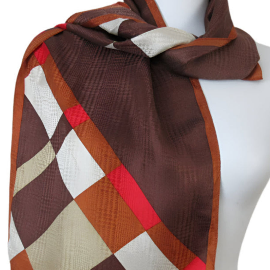 Ellen Tracy Designer Silk Scarf - Long - 5436