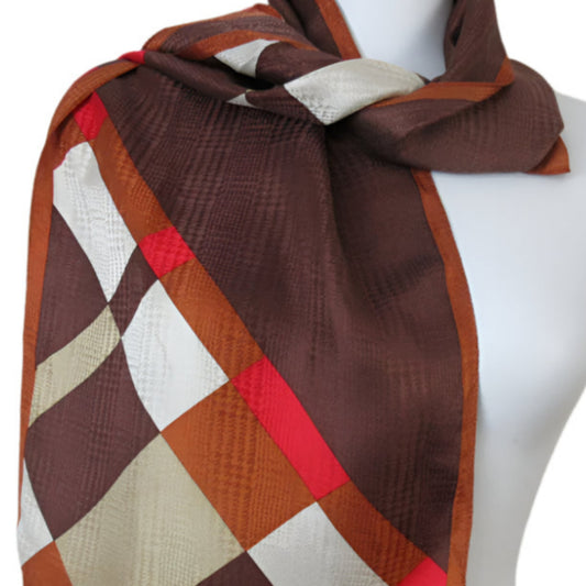 Ellen Tracy Designer Silk Scarf - Long - 5436