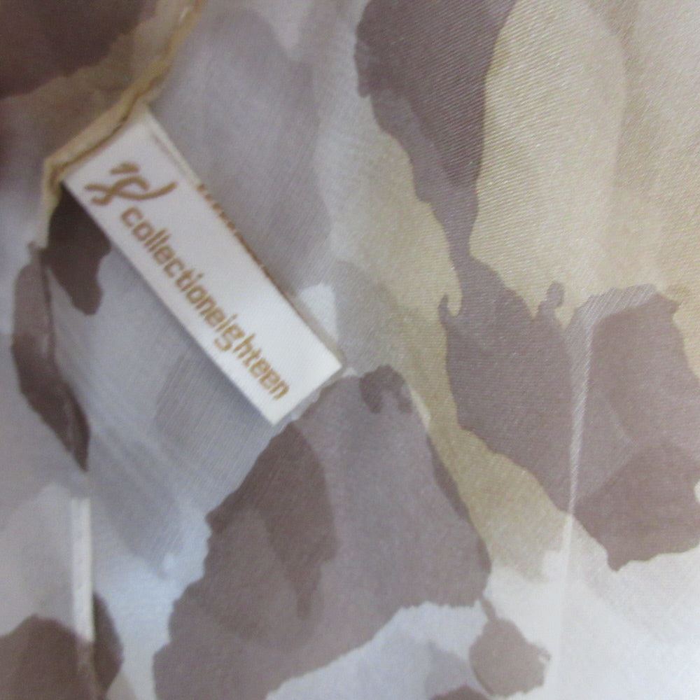 Lightweight Animal Print Design Silk Scarf - Long - 1173