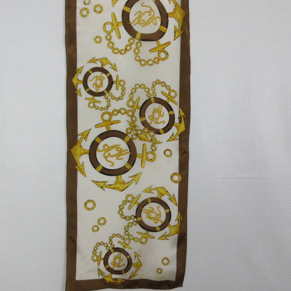 Anne Klein Designer Nautical Silk Scarf - Long - 1183