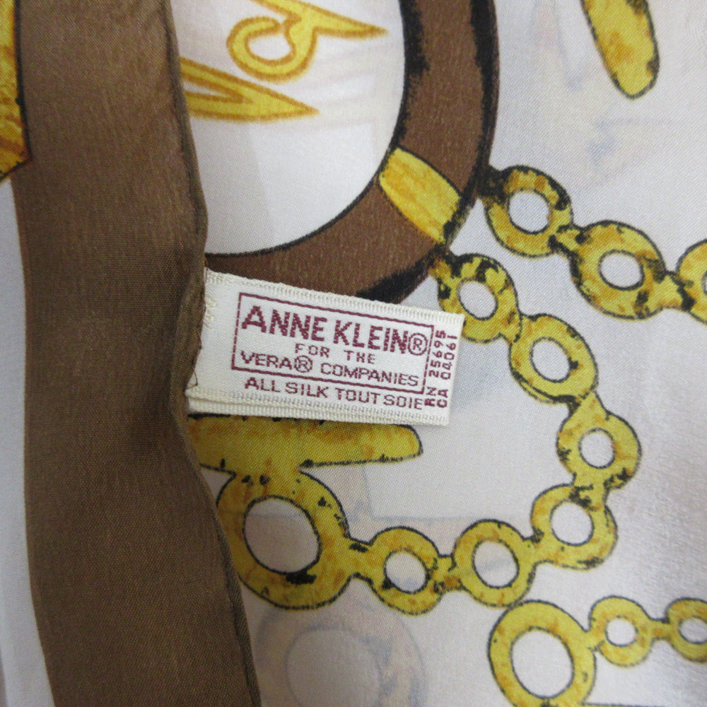 Anne Klein Designer Nautical Silk Scarf - Long - 1183