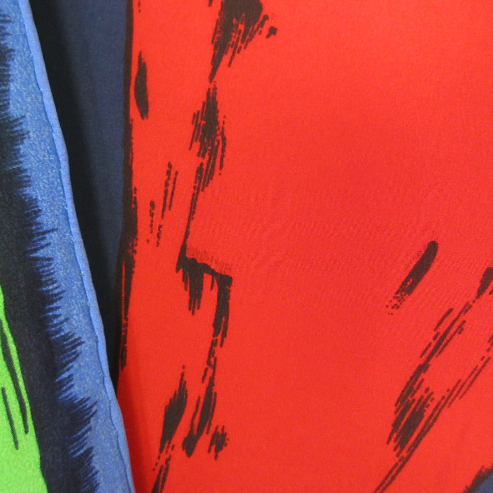 J G Hook Vintage Designer Abstract Silk Scarf - Long - 1210