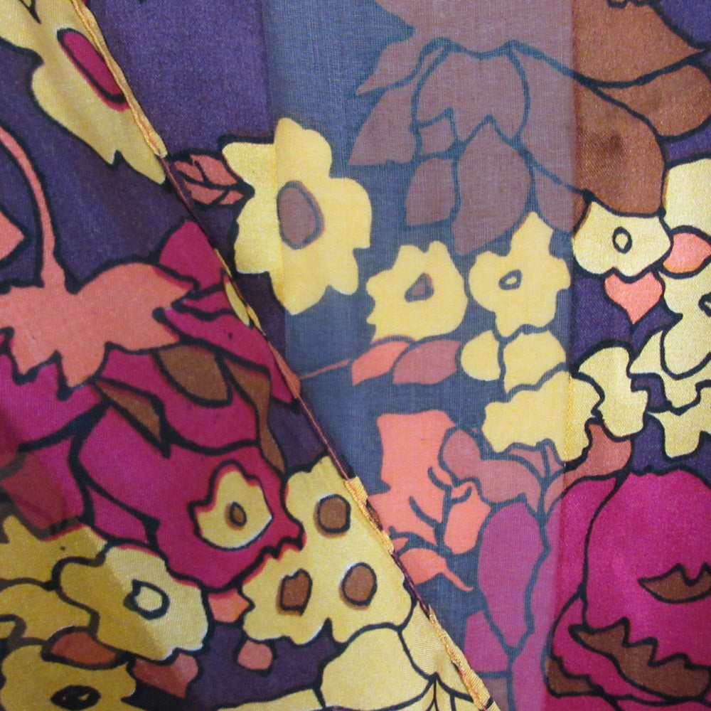 Cejon Vintage Designer Floral Silk Scarf - Long - 1231