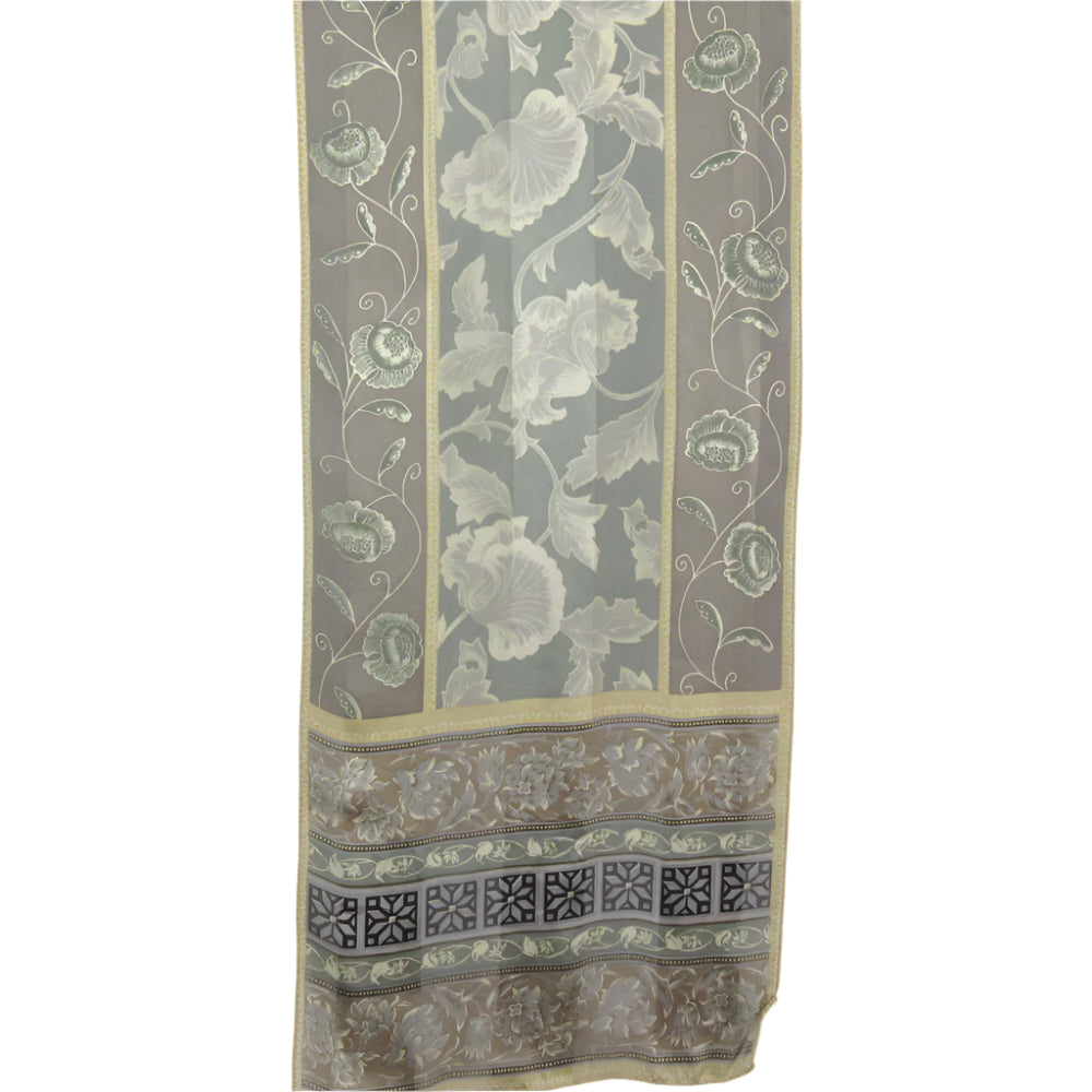 Casual Corner Floral Silk Scarf - Long - 1238
