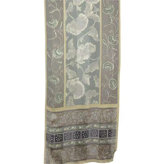 Casual Corner Floral Silk Scarf - Long - 1238