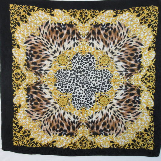Exotic Animal Print Design Silk Scarf - Square - 1290