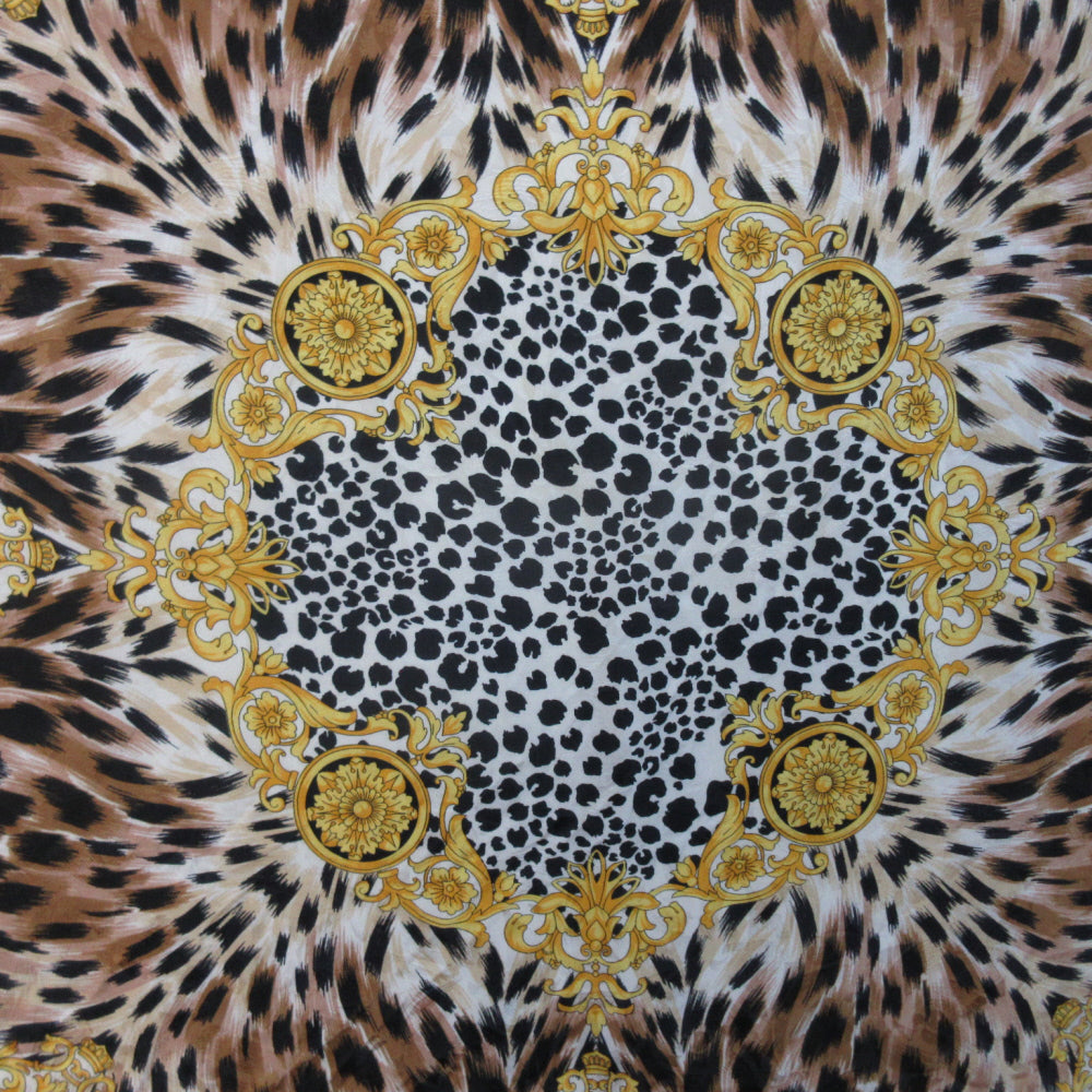 Exotic Animal Print Design Silk Scarf - Square - 1290
