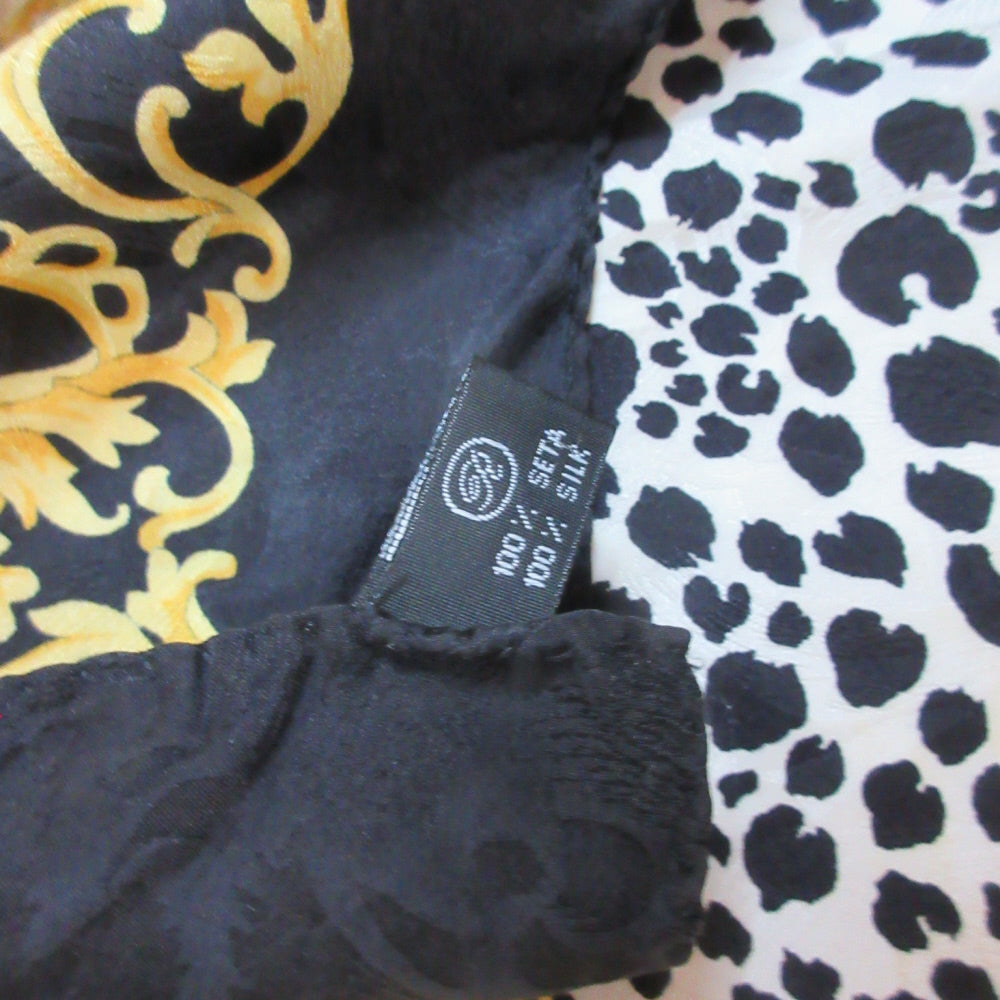 Exotic Animal Print Design Silk Scarf - Square - 1290