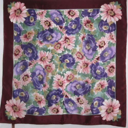 Worthington Floral Designer Silk Scarf - Square - 1378