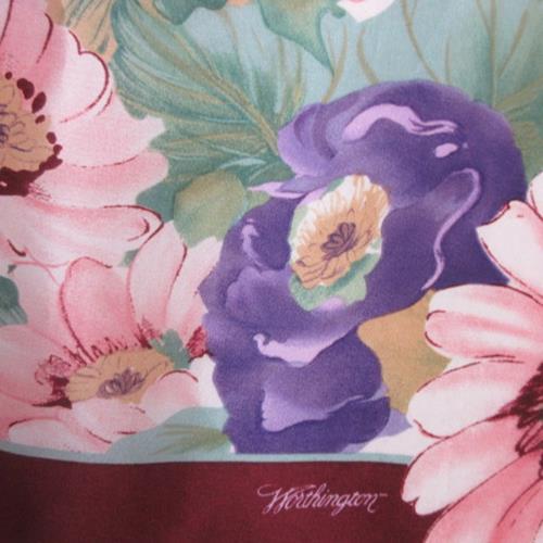 Worthington Floral Designer Silk Scarf - Square - 1378