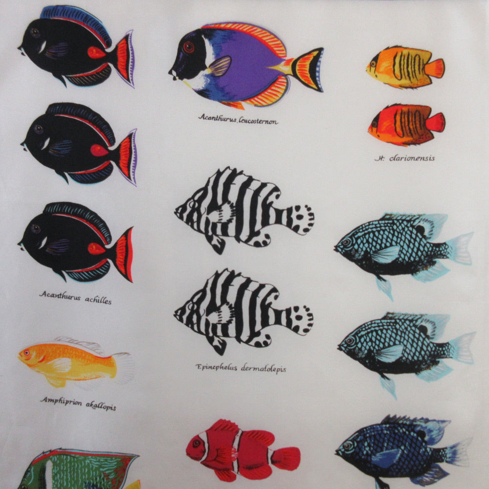 Echo Fish Silk Scarf - Square – 5439