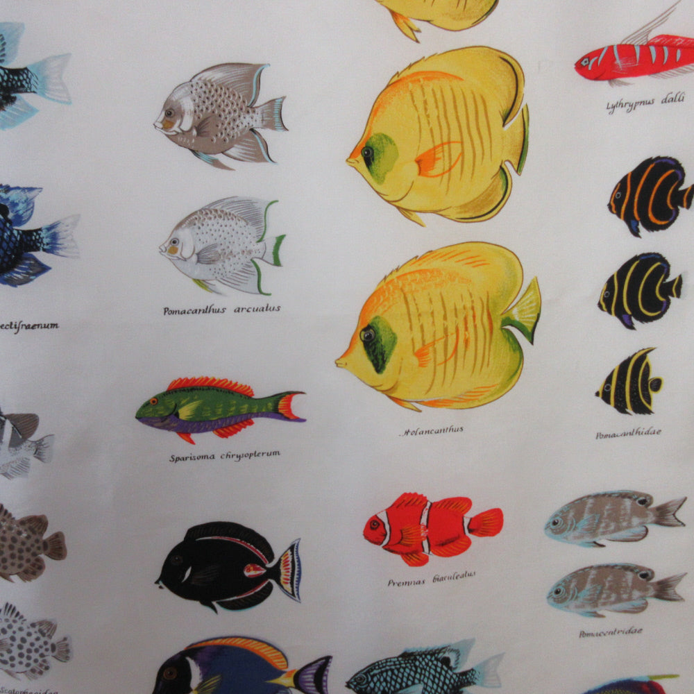 Echo Fish Silk Scarf - Square – 5439