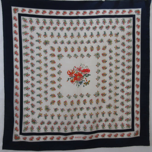 Gucci Designer Floral Silk Scarf - Square - 5441