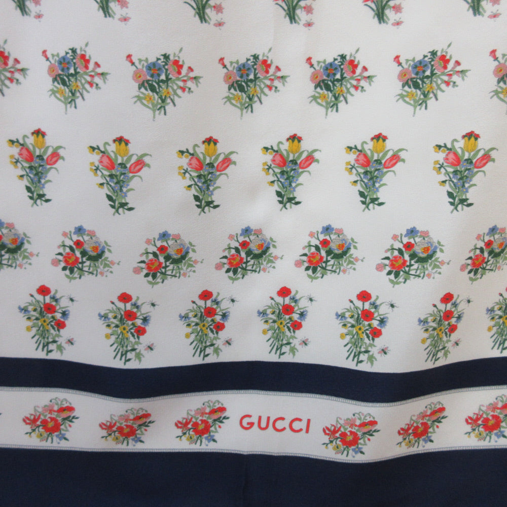 Gucci Designer Floral Silk Scarf - Square - 5441
