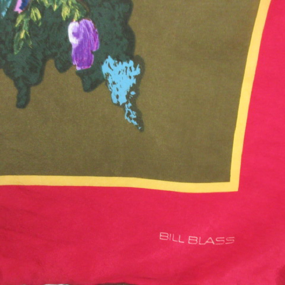Bill Blass Designer Silk Scarf - Square - 1489