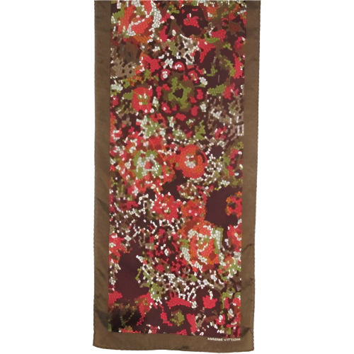 Floral patterned scarf on a white background Adrienne Vittadini