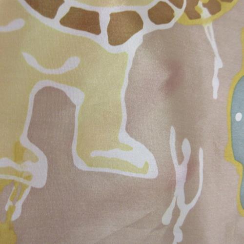ART Batik Jungle Animals Themed Silk Scarf - Long - 1502