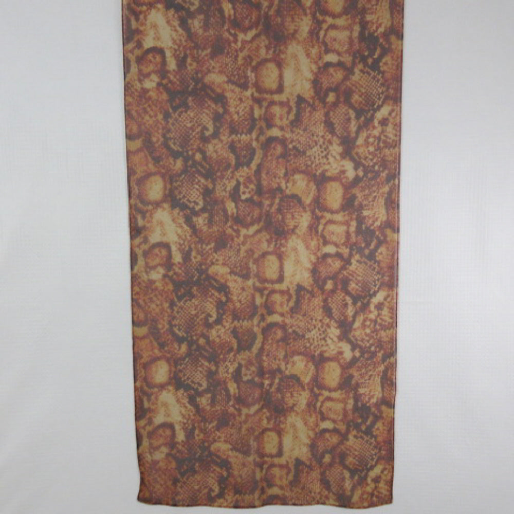 Lightweight Snakeskin Design Silk Scarf - Long - 1532