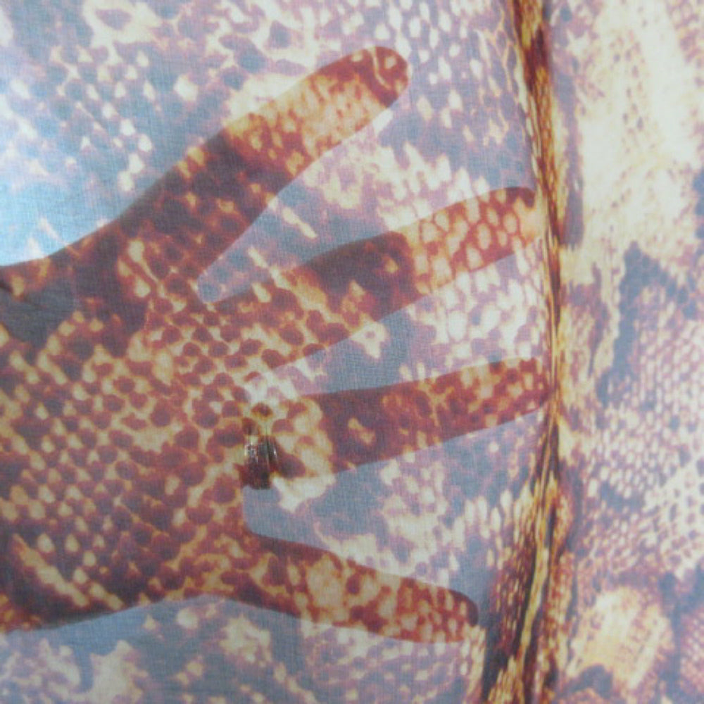 Lightweight Snakeskin Design Silk Scarf - Long - 1532