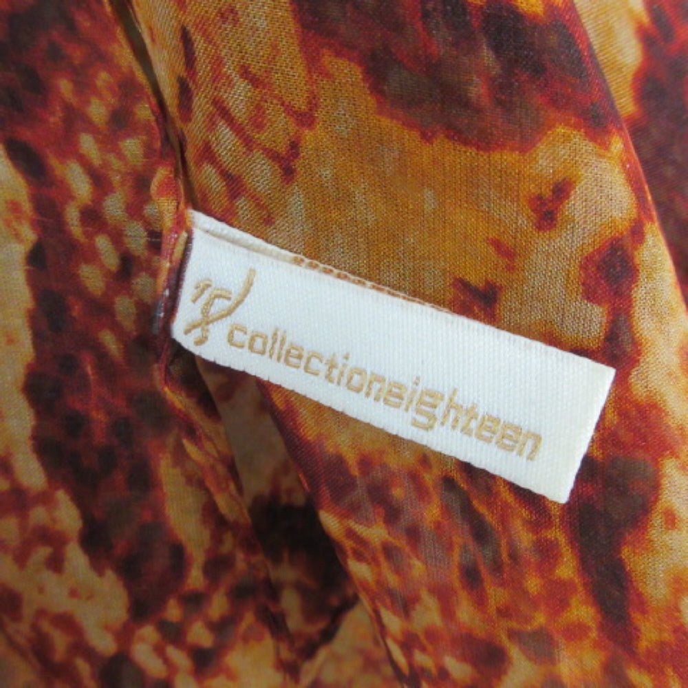 Lightweight Snakeskin Design Silk Scarf - Long - 1532