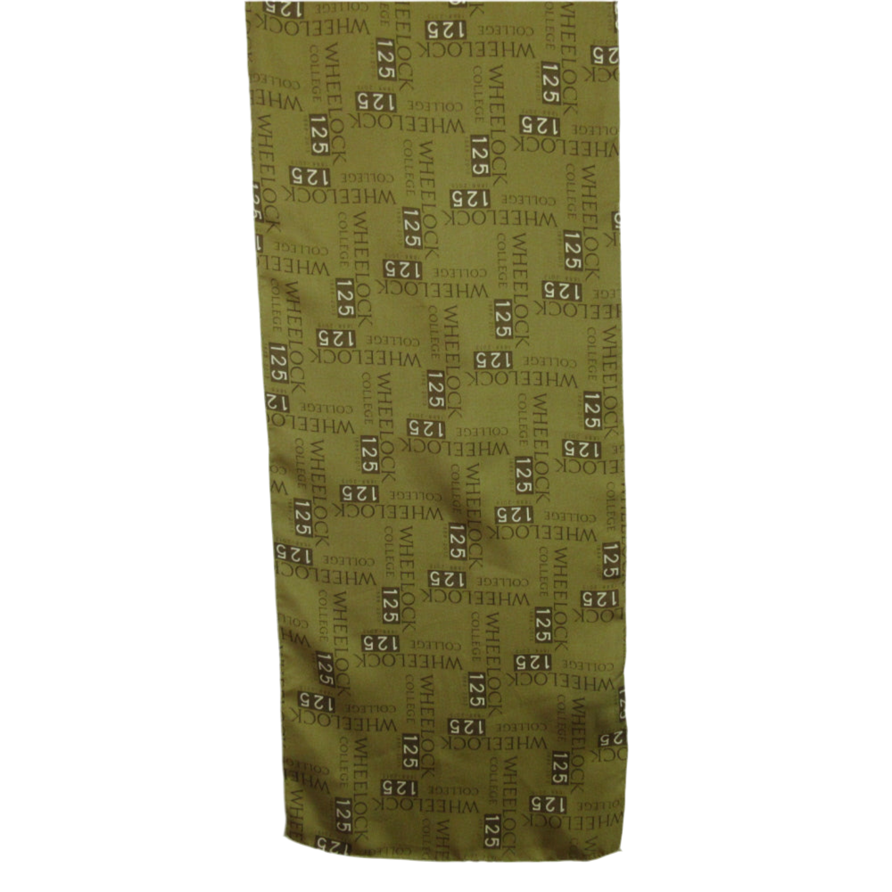 Wheelock College Clock Silk Scarf - Long - 5407