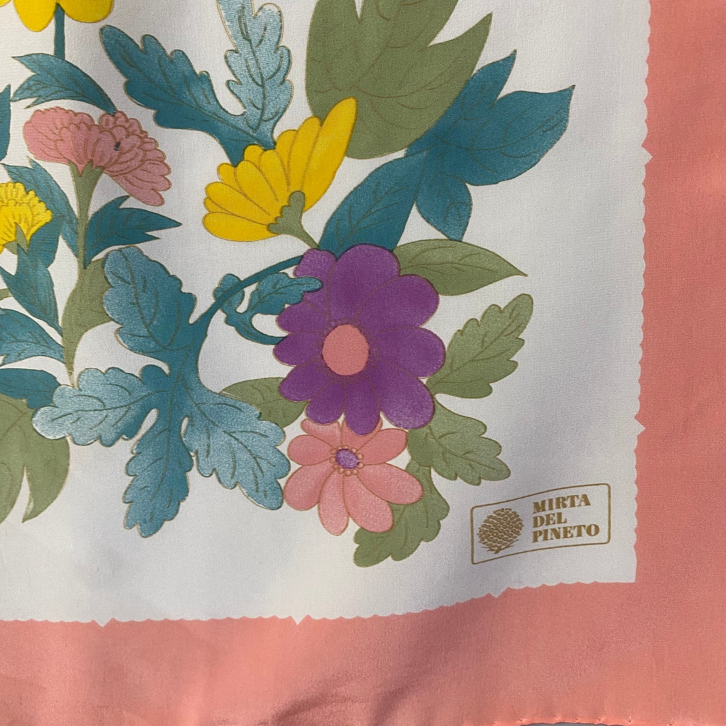 Mirta del Pineto Floral Silk Scarf - Square – 5032