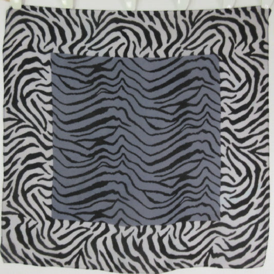 Tiger Print Silk Scarf - 21" Square