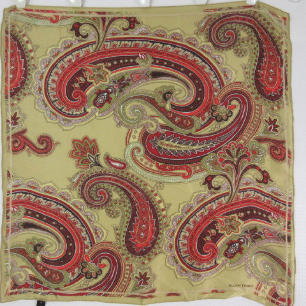 Ellen Tracy Designer Silk Scarf - 21" Square - 1798