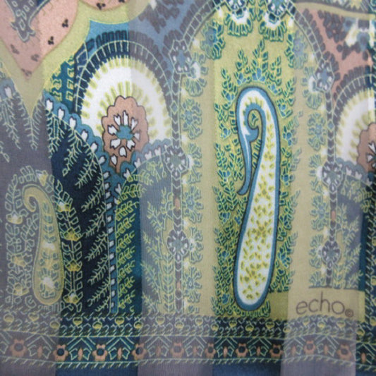 ECHO Designer Paisley Floral Silk Scarf - Long - 1827